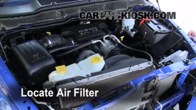 2007 Dodge Ram 1500 Laramie 5.7L V8 Extended Crew Cab Pickup Filtre à air (moteur) Changement